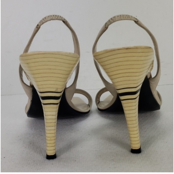 Tom Ford for Gucci Women's Vintage Cream Slingback Sandals Size 8.5 - Picture 5 of 8